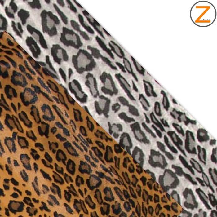 Vinyl Faux Fake Leather Pleather Embossed Leopard Cheetah Fabric