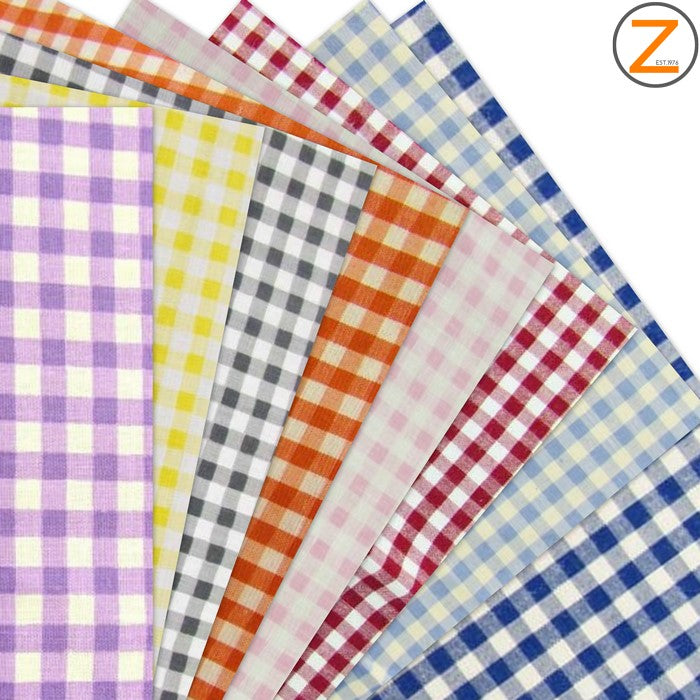 Mini Checkered Gingham Poly Cotton Fabric
