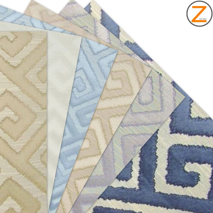 Royal Labyrinth Geometric Upholstery Fabric