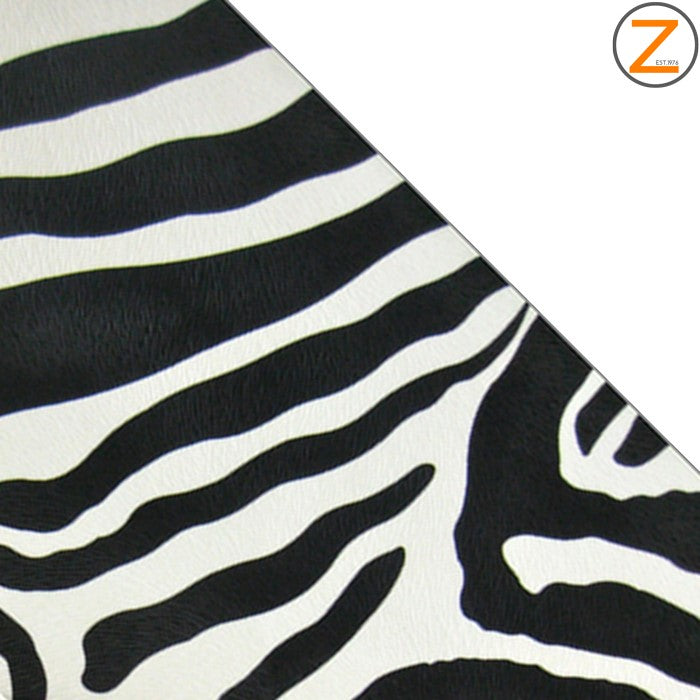 Vinyl Faux Fake Leather Pleather Embossed Zebra Fabric