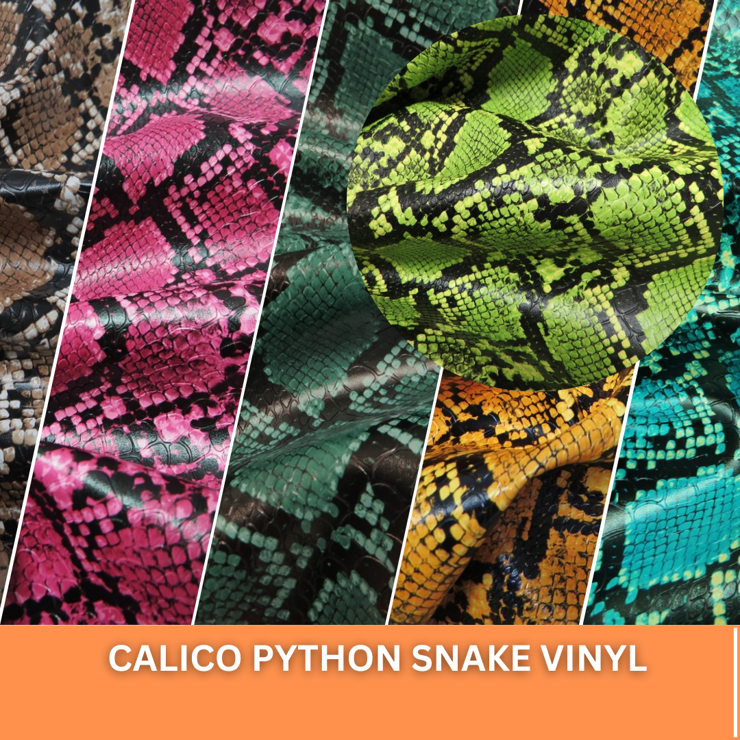 Calico Python Snake Vinyl Fabric