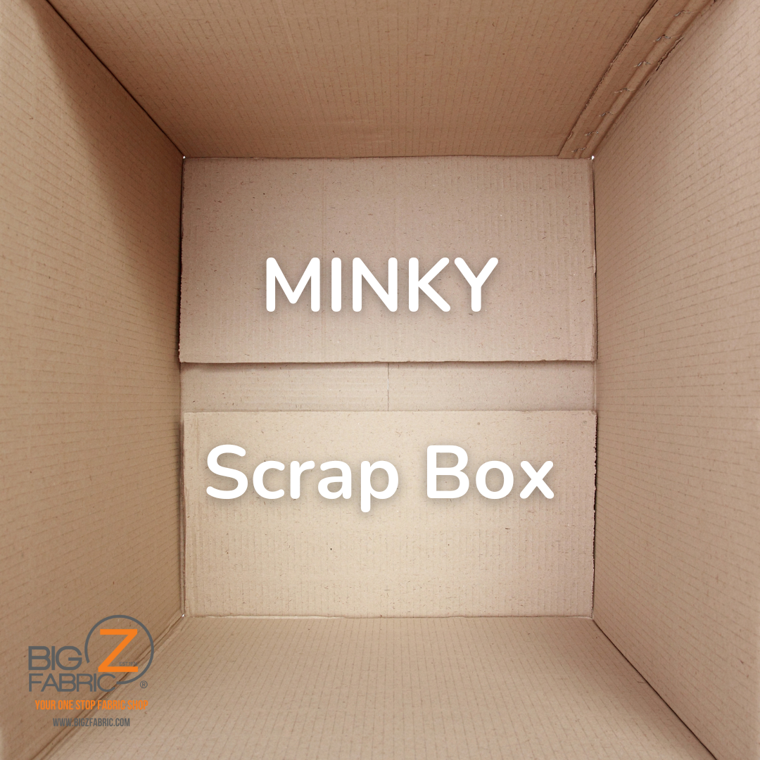 Scraps - Assorted Fabric - MINKY ONLY - Sold By The Box