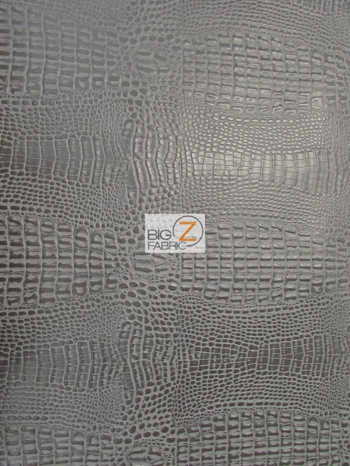 Crocodile Marine Vinyl Fabric - Auto/Boat - Upholstery Fabric / Charcoal / By The Roll - 30 Yards - 0