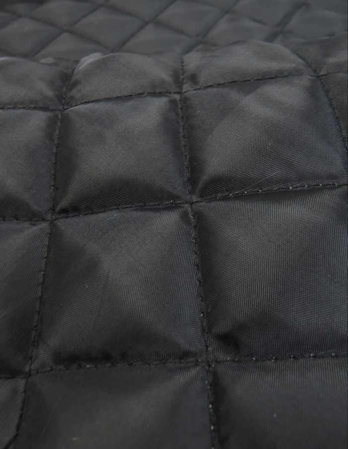Quilted Polyester Batting Upholstery Fabric / Black / Sold By The Yard - 0