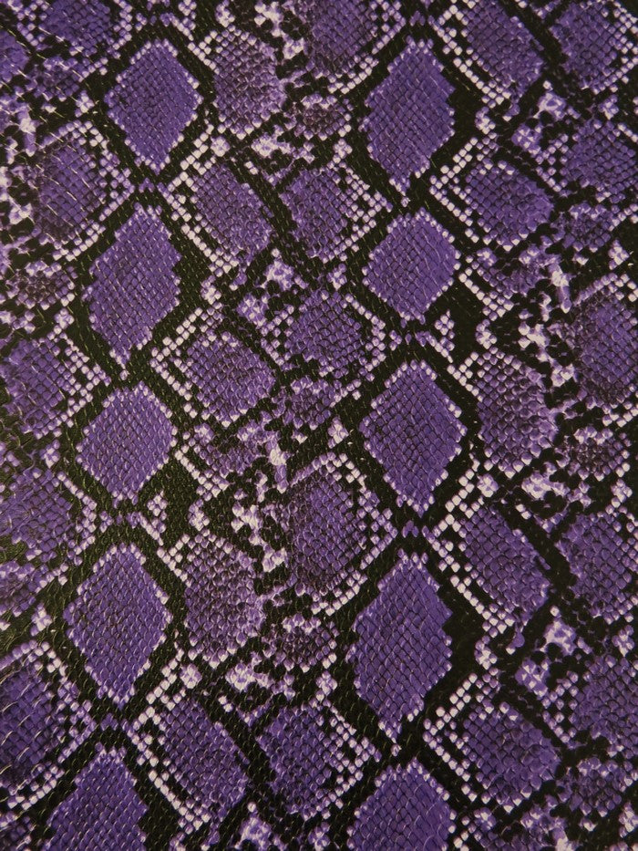 Dreamy Purple / Calico Python Snake Vinyl Fabric - 0