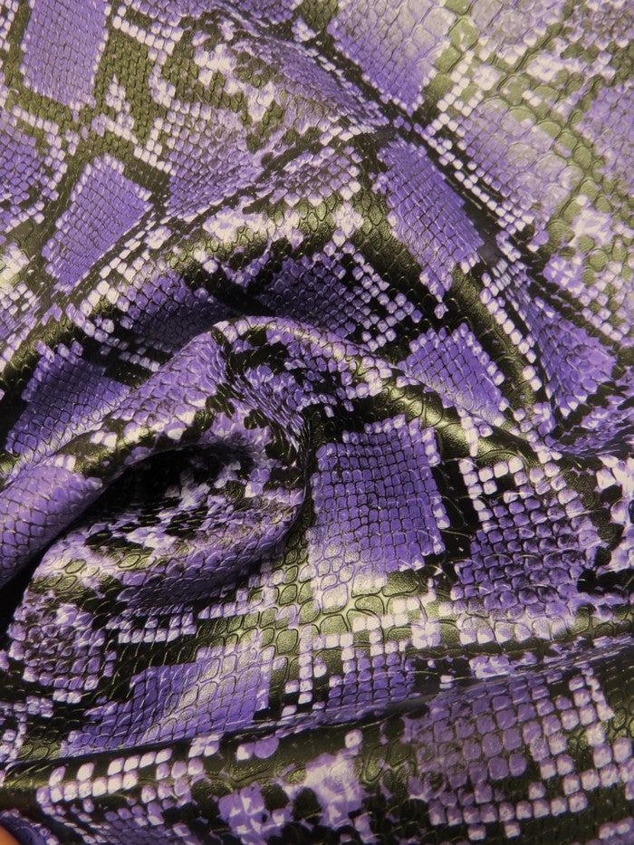 Dreamy Purple / Calico Python Snake Vinyl Fabric