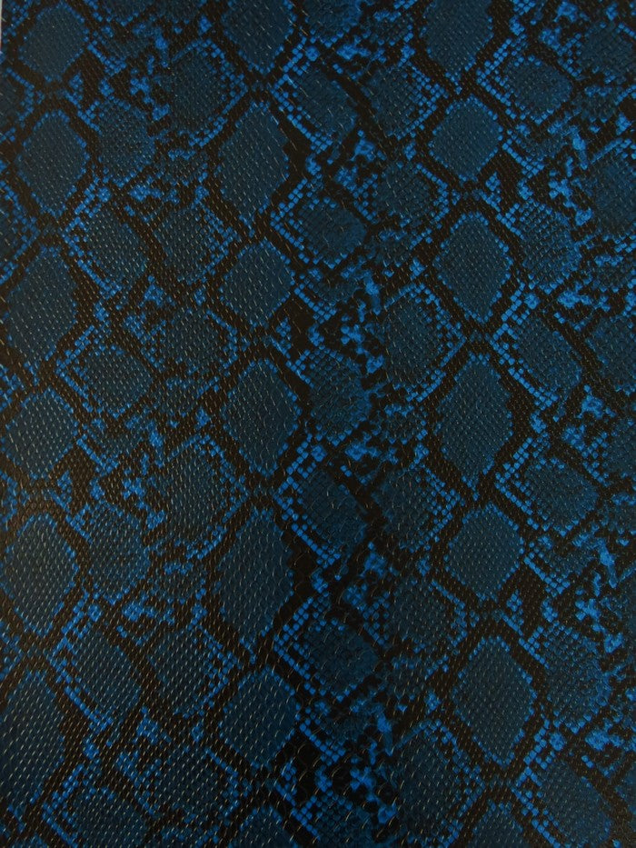 Midnight Blue / Calico Python Snake Vinyl Fabric