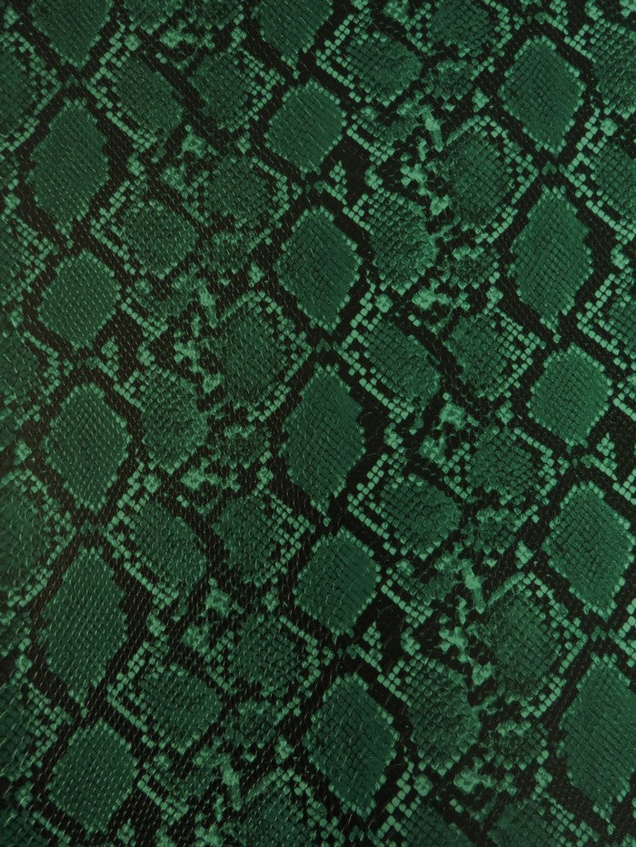 Poison Green / Calico Python Snake Vinyl Fabric - 0