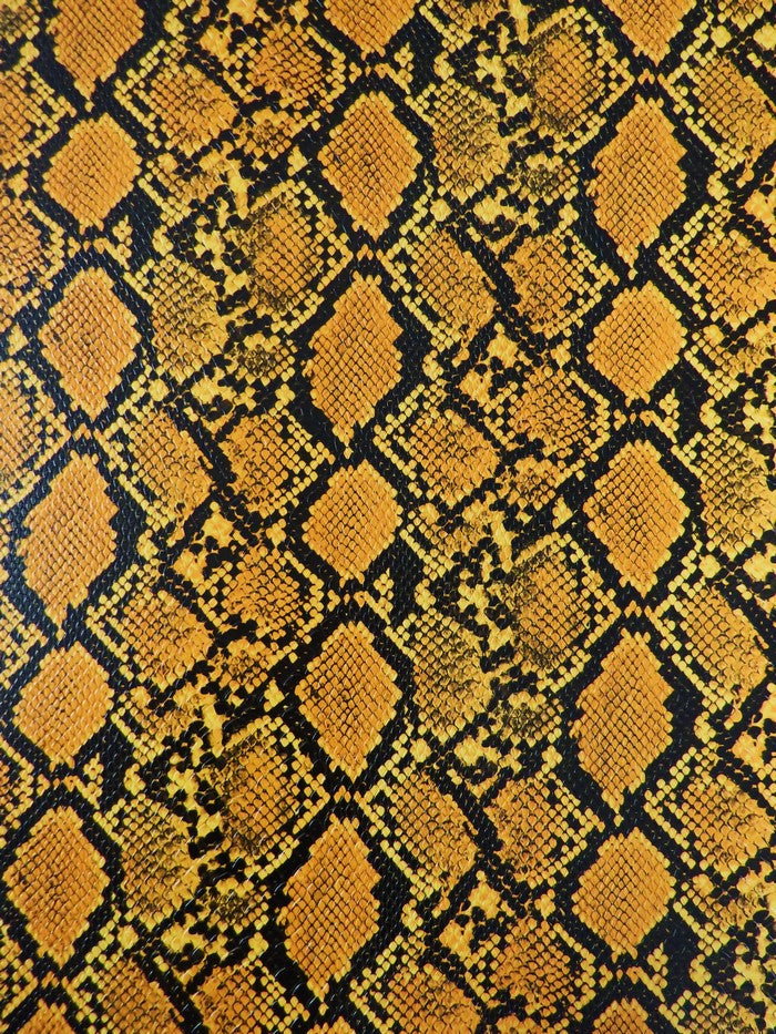 Desert Gold / Calico Python Snake Vinyl Fabric