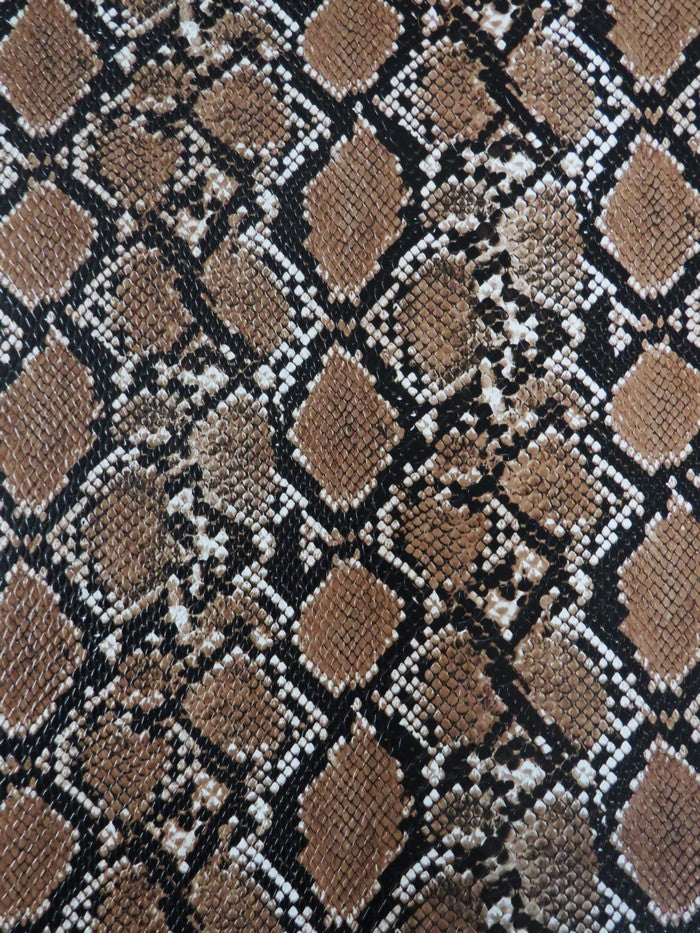 Valley Brown / Calico Python Snake Vinyl Fabric