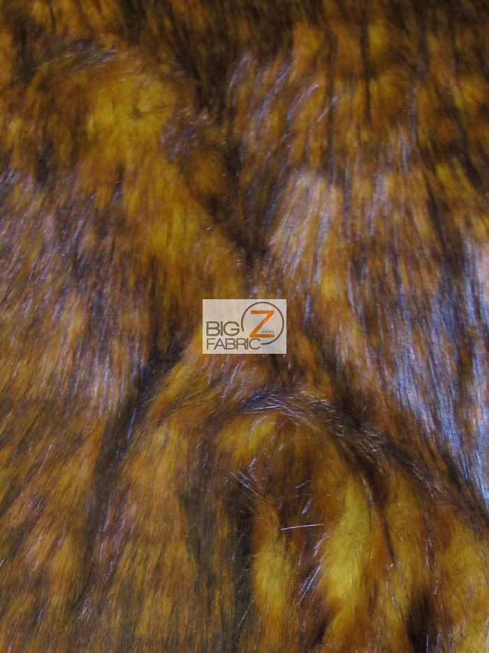 (Second Quality Goods) Fire Wolf Animal Coat Costume Fabric / Sold By The Yard