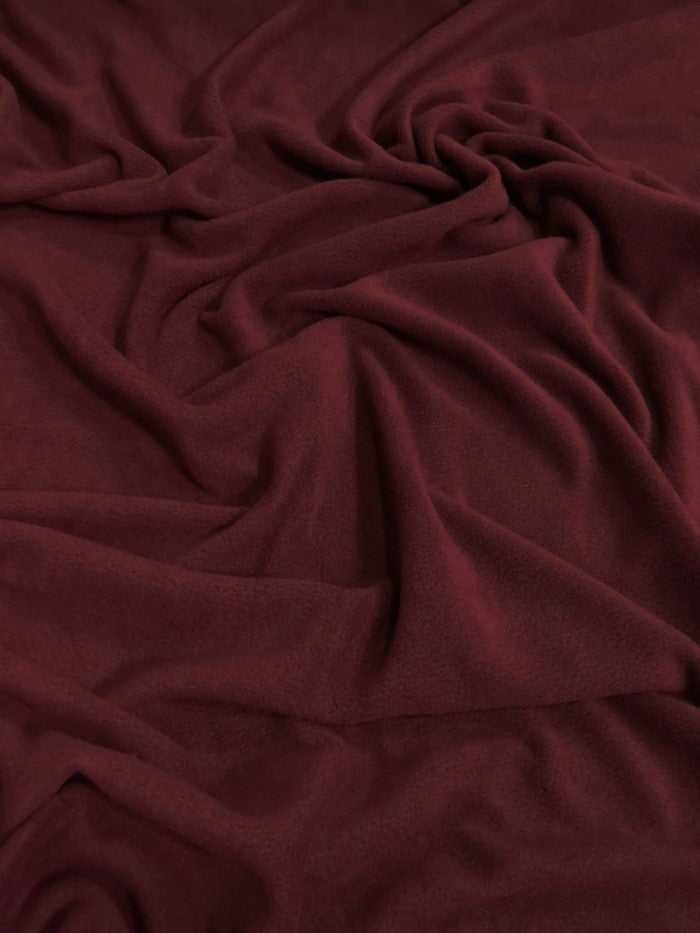 Fleece Fabric Solid / Burgundy / 65 Yard Roll