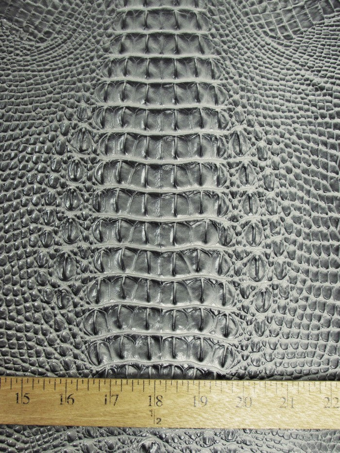Hydra Gator 3D Embossed Vinyl Fabric / Death Black / By The Roll - 30 Yards - 0