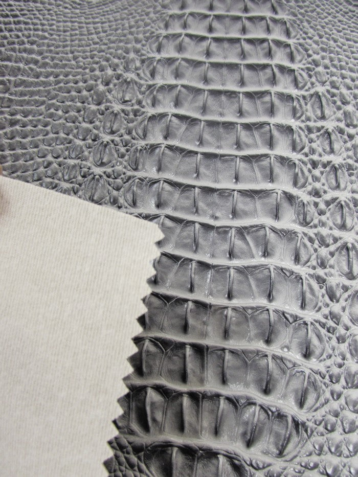 Hydra Gator 3D Embossed Vinyl Fabric / Sterling Grey / By The Roll - 30 Yards