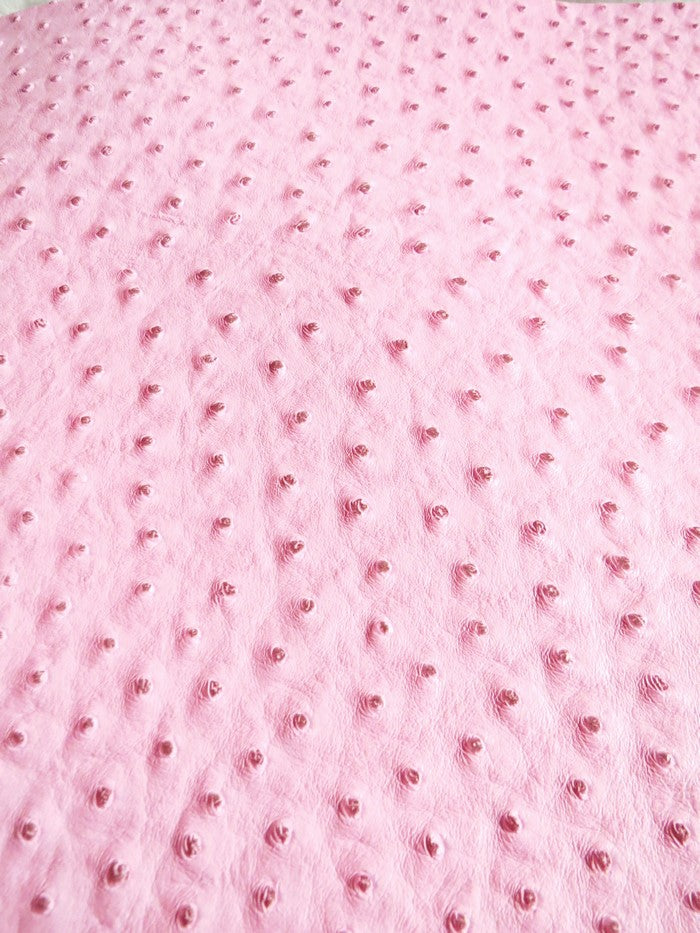 Pink Classic Ostrich Upholstery Vinyl Fabric / Sold By The Yard - 0