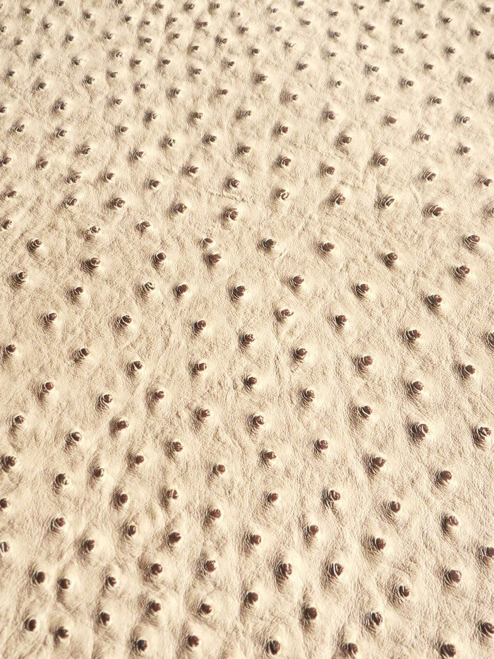 Light Coffee Classic Ostrich Upholstery Vinyl Fabric / Sold By The Yard - 0