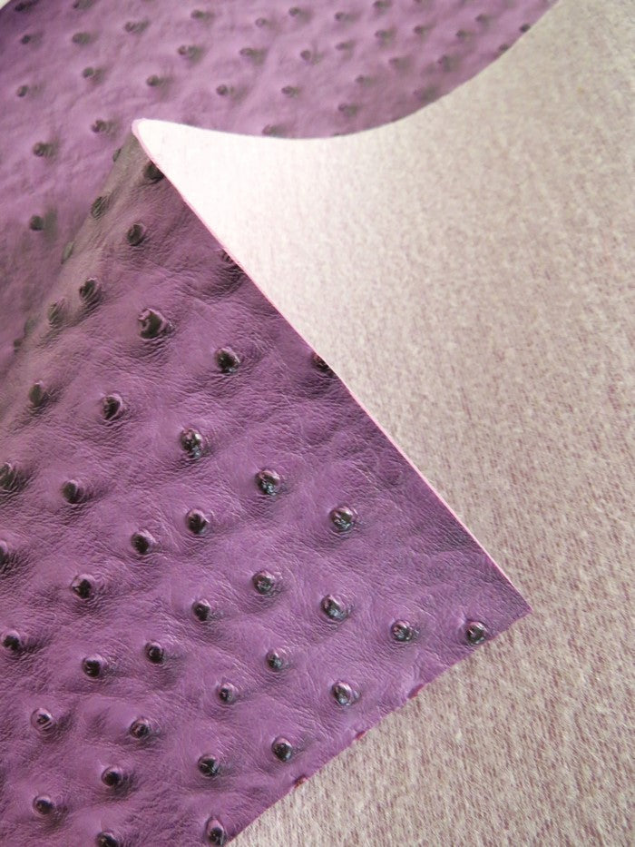 Passion Purple Classic Ostrich Upholstery Vinyl Fabric / Sold By The Yard