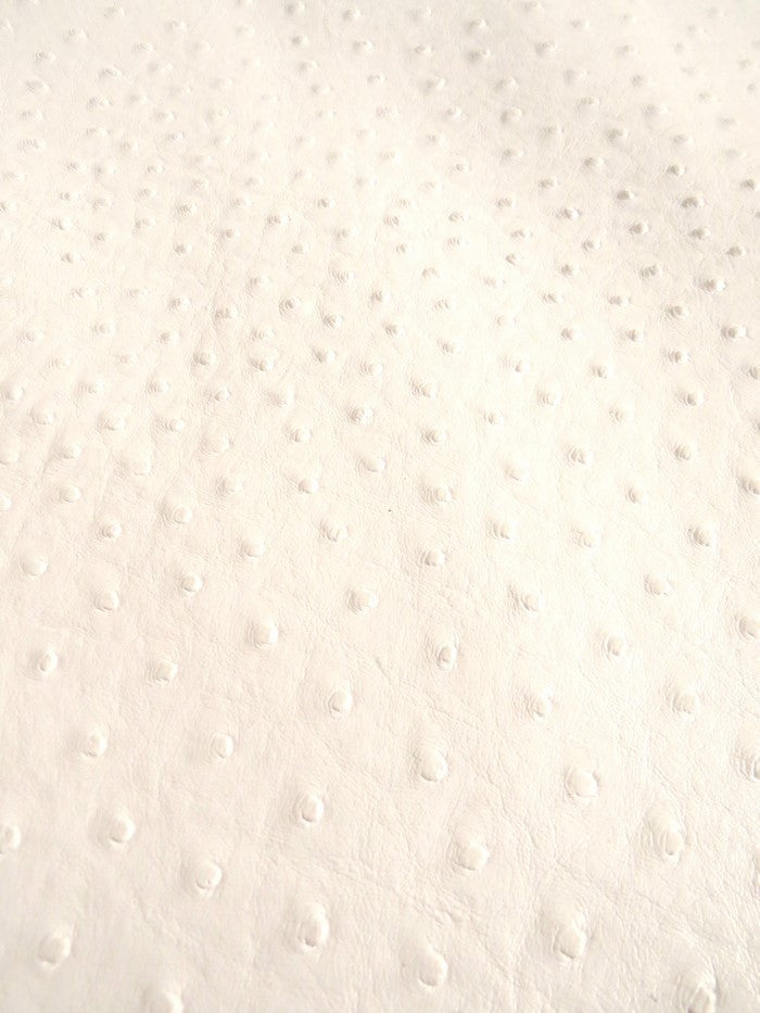 White Classic Ostrich Upholstery Vinyl Fabric / Sold By The Yard - 0