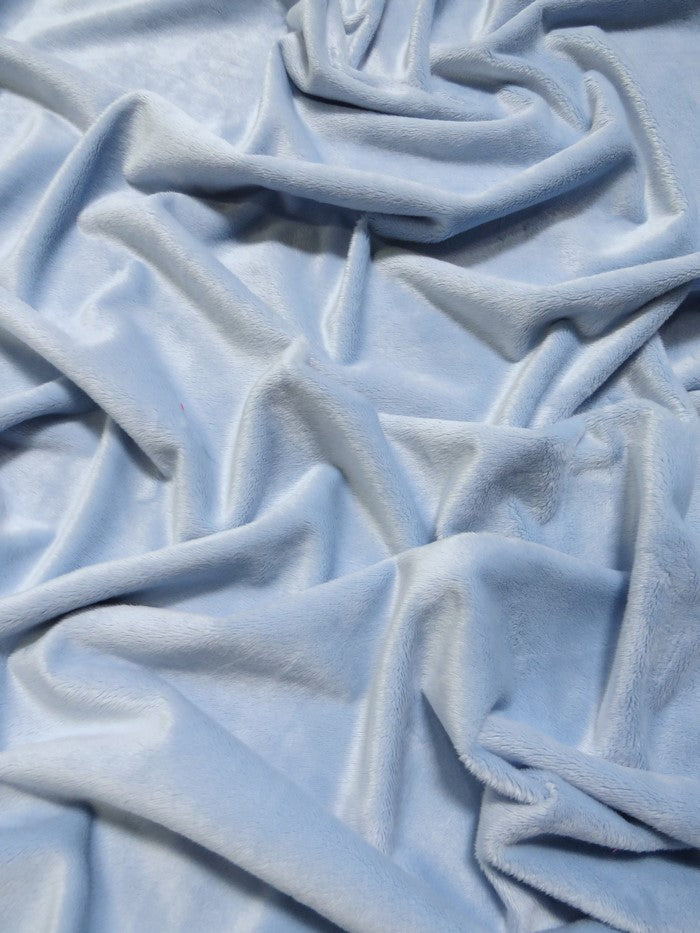 Light Blue Minky Solid Baby Soft Fabric by the Yard Big Z Fabric