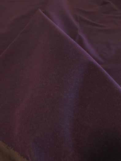 Upholstery Grade Solid Flocking Velvet Fabric / Dark Purple / 40 Yards Roll