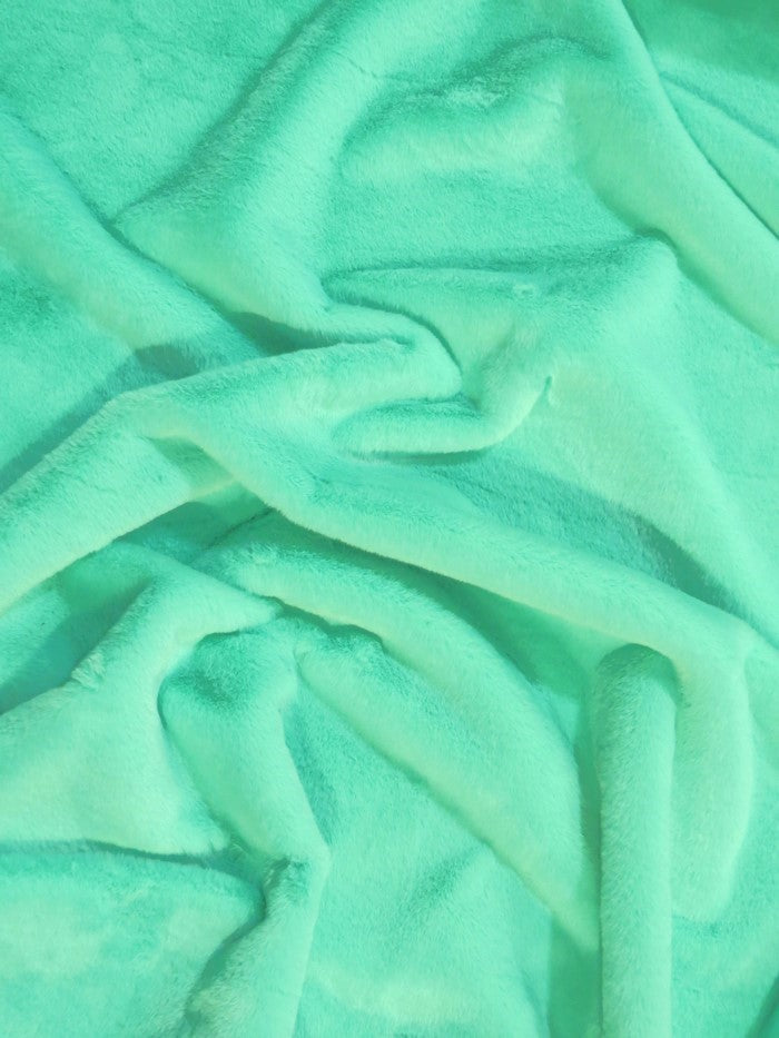 Aqua Half Shag Faux Fur Fabric (Beaver) / Sold By The Yard