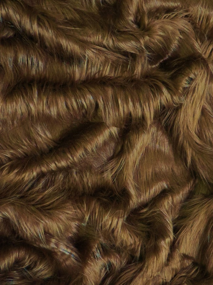 Light Brown Solid Gorilla Animal Long Pile Fabric / Sold By The Yard