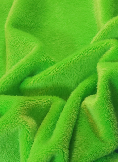 Neon Green Minky Solid Baby Soft Fabric / 15 Yard Bolt / Free Shipping - 0