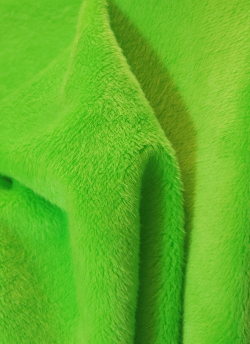 Neon Green Minky Solid Baby Soft Fabric / Sold by the Yard