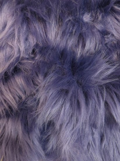 Midnight Purple Solid Shaggy Long Pile Faux Fur Fabric / Sold By The Yard (Closeout)