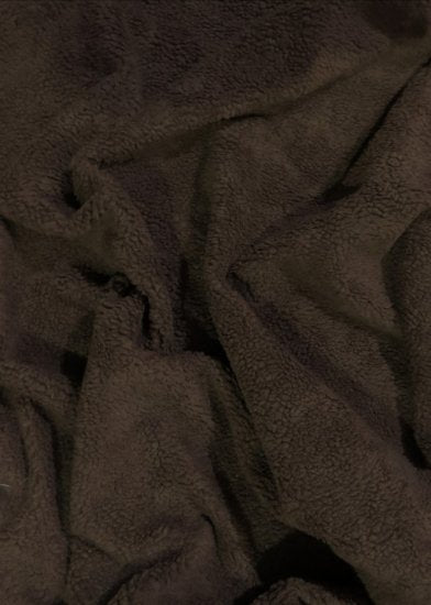 Sherpa Faux Fur Fabric / Brown / Sold By The Yard