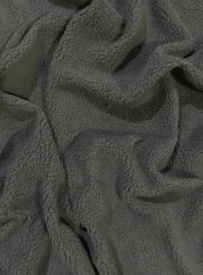 Sherpa Faux Fur Fabric / Gray / Sold By The Yard