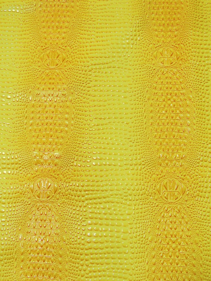 Reptile Yellow Florida Gator 3D Embossed Vinyl Fabric - 0