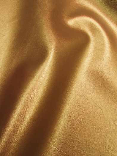 Metallic Gold Marine Vinyl Fabric / Sold By The Yard - 0
