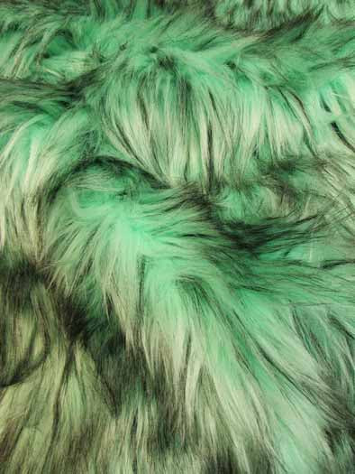 Mint Arctic Alaskan Husky Long Pile Faux Fur Fabric / Sold By The Yard
