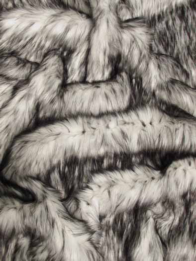 White Arctic Alaskan Husky Long Pile Faux Fur Fabric / Sold By The Yard