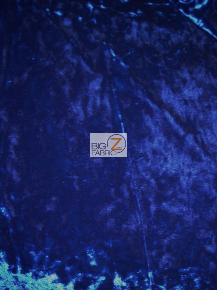 Crushed Stretch Velvet Costume Fabric / Royal / Sold By The Yard