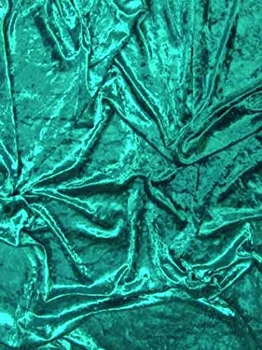 Crushed Stretch Velvet Costume Fabric / Jade / Sold By The Yard