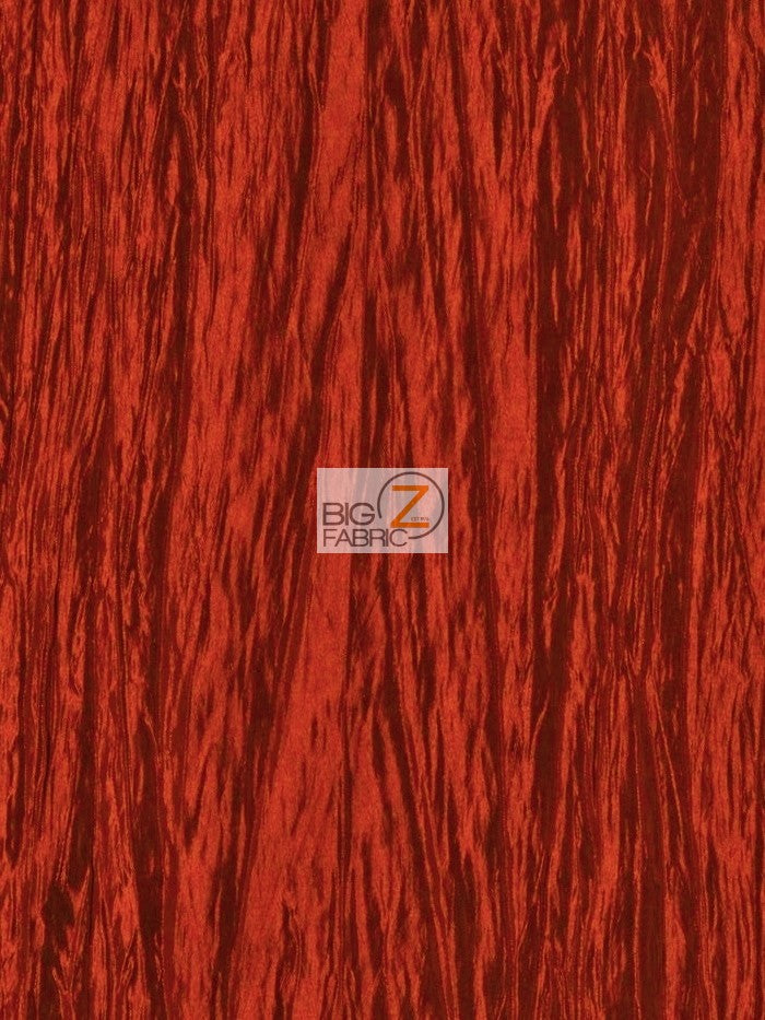 Crushed Taffeta Fabric / Red / Sold By The Yard