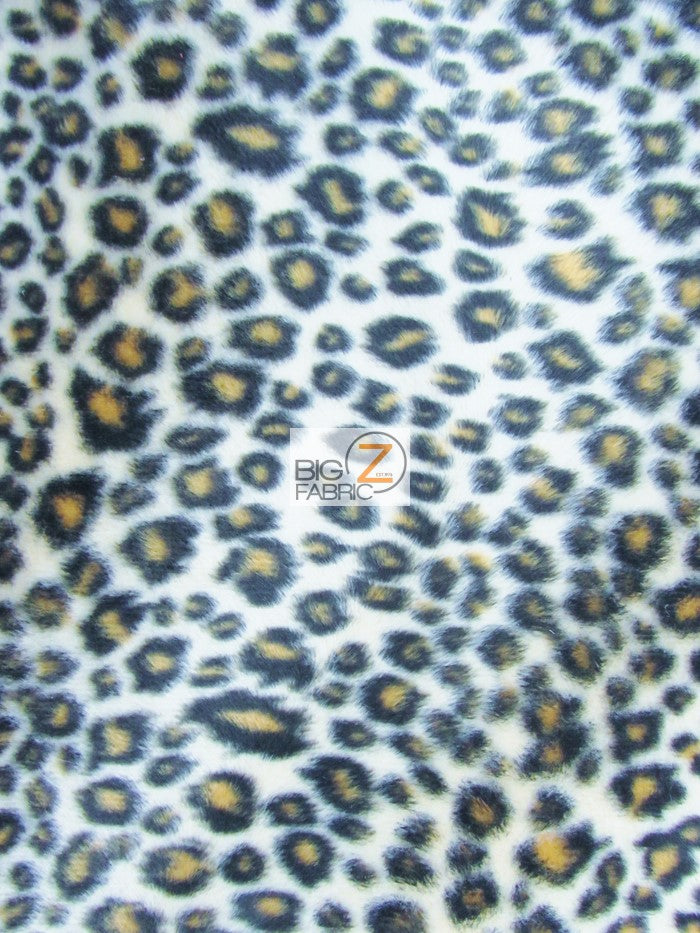 Baby Cheetah Yellow Velboa Cheetah Animal Short Pile Fabric / By The Roll - 25 Yards
