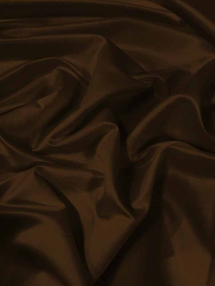 Dull Bridal Satin Fabric / Brown / Sold By The Yard