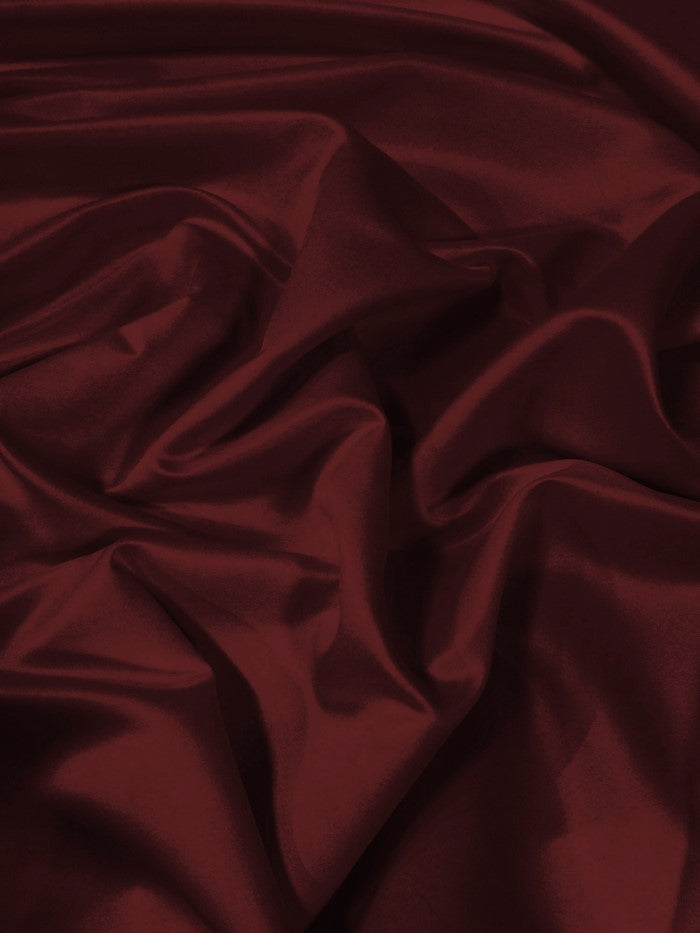 Dull Bridal Satin Fabric / Burgundy / Sold By The Yard