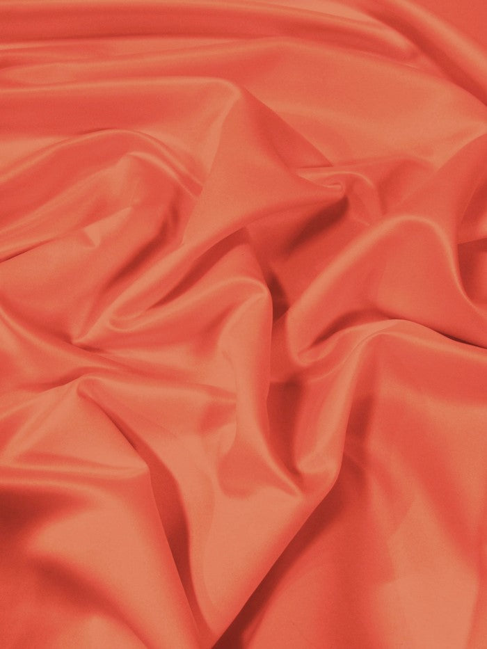Dull Bridal Satin Fabric / Coral / Sold By The Yard