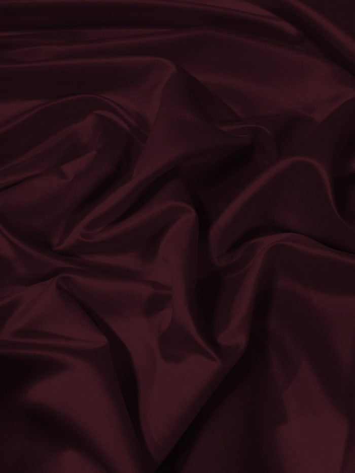Dull Bridal Satin Fabric / Eggplant / Sold By The Yard
