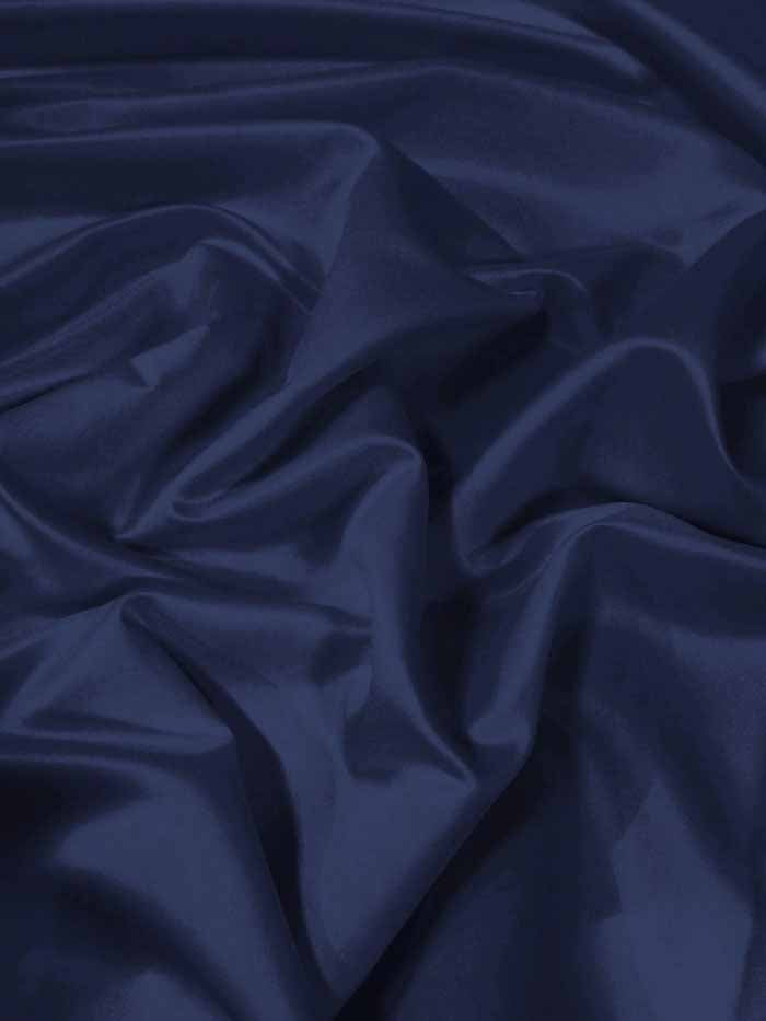 Dull Bridal Satin Fabric / Navy Blue / Sold By The Yard