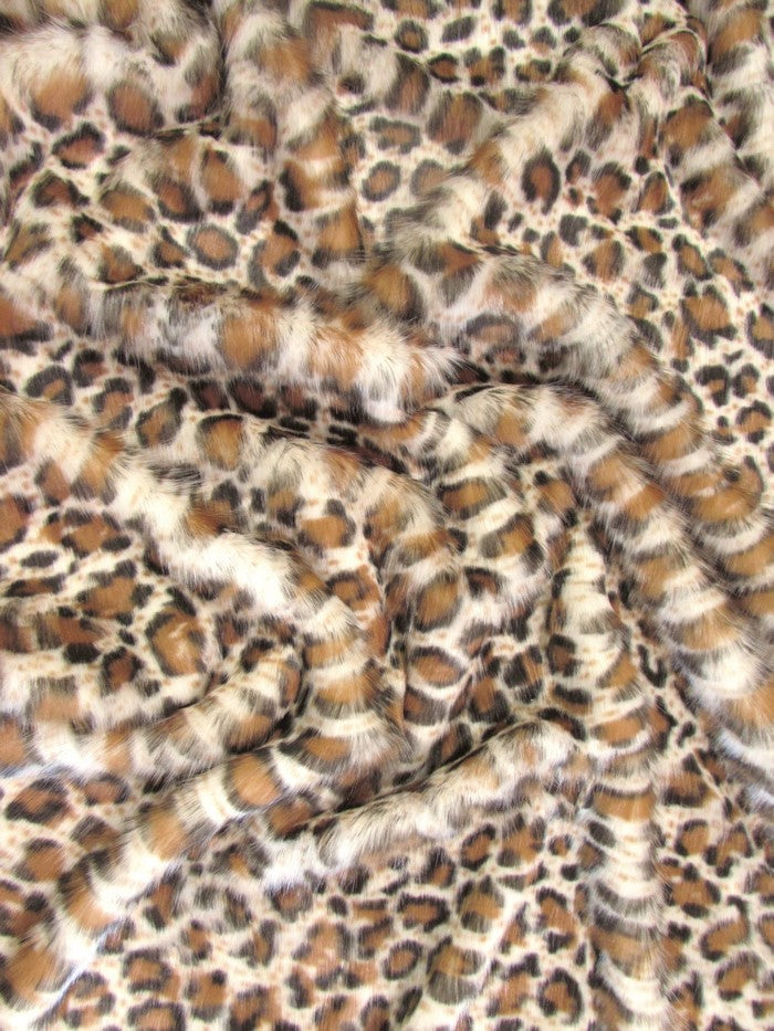 Indian Jaguar Animal Short Pile Coat Costume Faux Fur Fabric / Sold By The Yard