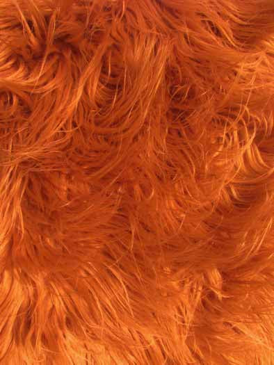 Amber Solid Mongolian Long Pile Fabric / Sold By The Yard