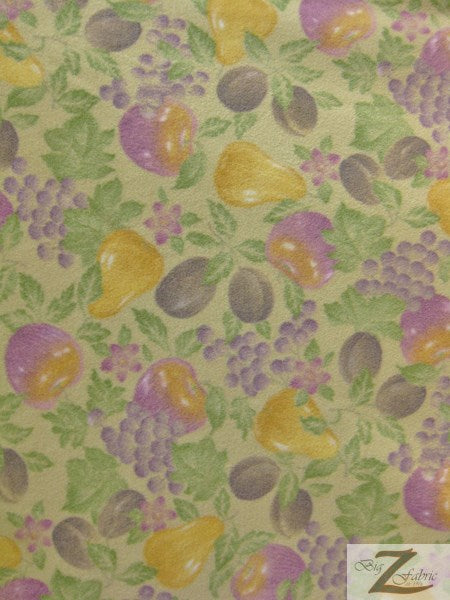 Fleece Printed Fabric Fruit / Fruit Punch / Sold By The Yard