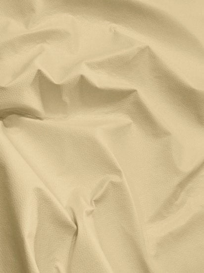 Vinyl Faux Fake Leather Pleather Grain Champion PVC Fabric / Beige / By The Roll - 25 Yards