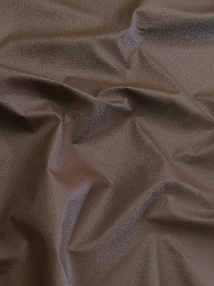 Vinyl Faux Fake Leather Pleather Grain Champion PVC Fabric  / Brown / By The Roll - 25 Yards