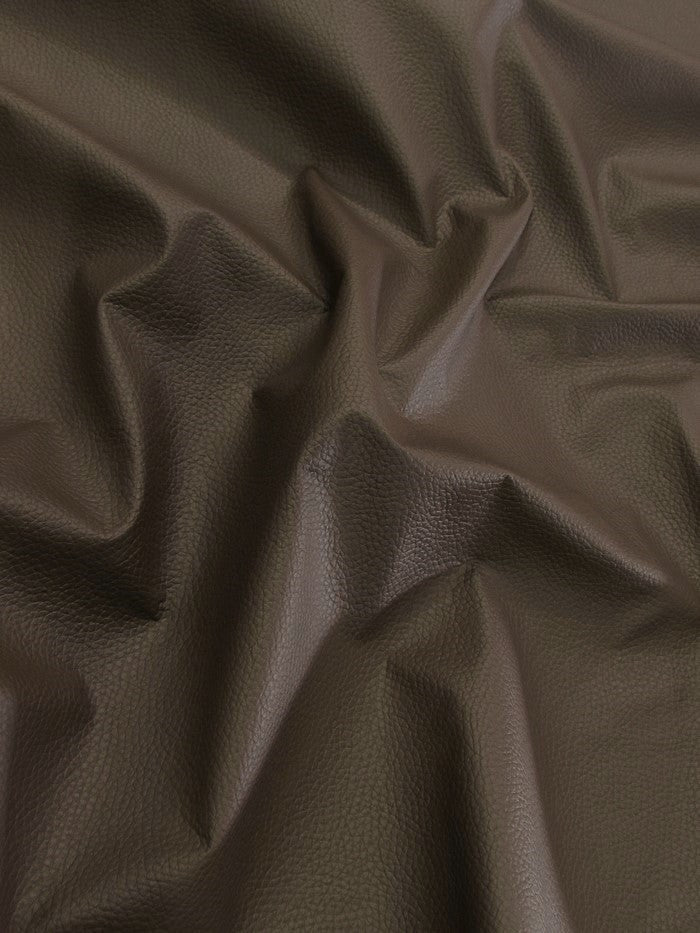 Vinyl Faux Fake Leather Pleather Grain Champion PVC Fabric / Chocolate / By The Roll - 25 Yards
